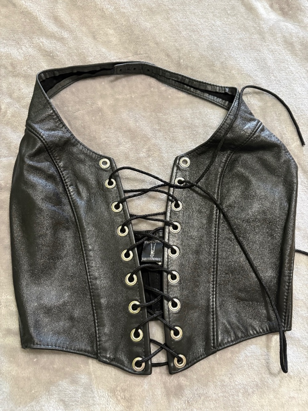 Leather Lace-up Halter
